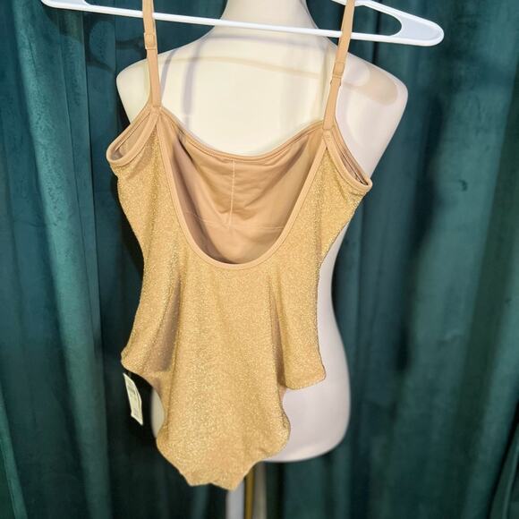 Aerie Gold Shimmer One Piece Swimsuit - Picture 3 of 4
